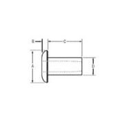 01121-00619 Chobert Rivet Dome Head, Steel, 3/16″ Dia.