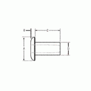 01131-00404 Chobert Rivet Dome Head, Aluminum, 1/8″ Dia.