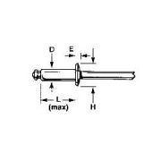 SD62BS, All Steel Dome Head POP Rivet
